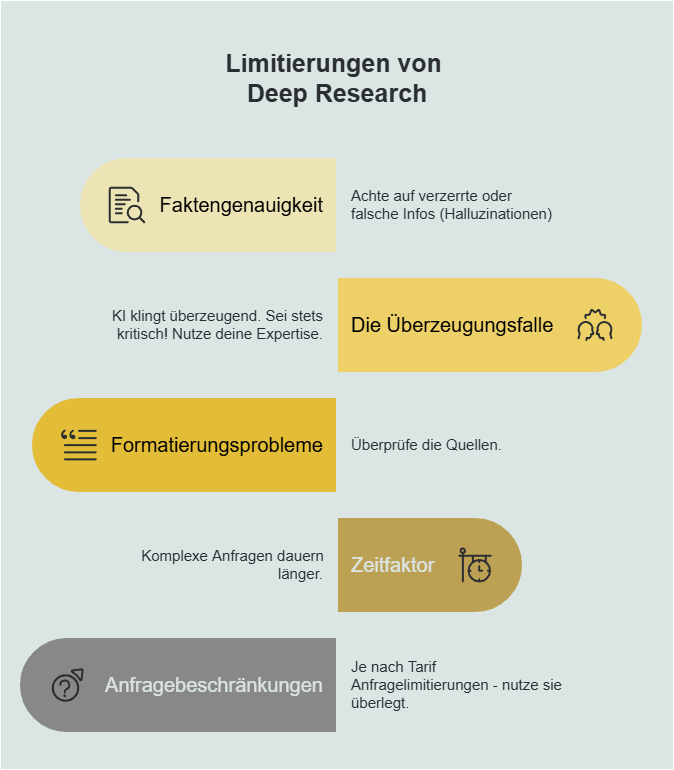 Grafik - Limitierungen Deep Research Grafik - Limitierungen Deep Research